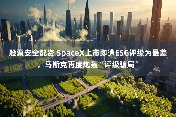 股票安全配资 SpaceX上市即遭ESG评级为最差,马斯克再度炮轰“评级骗局”